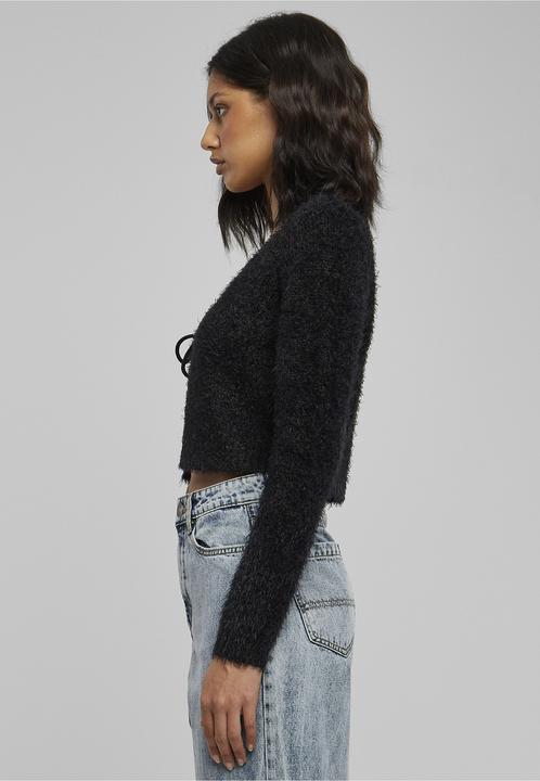 Produktbild Urban Classics Ladies Tied Cropped Feather Cardigan (M)