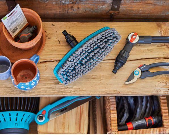 Actual product image Gardena Cleansystem handle brush
