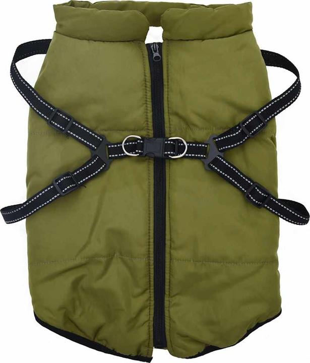 Actual product image vidaXL Dog coat with harness Waterproof (44, Dog coat)
