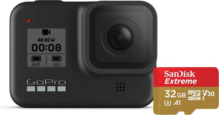 Immagine prodotto GoPro Hero 8 Nero incl. 32GB SD (60p, 4K, WiFi, Bluetooth)