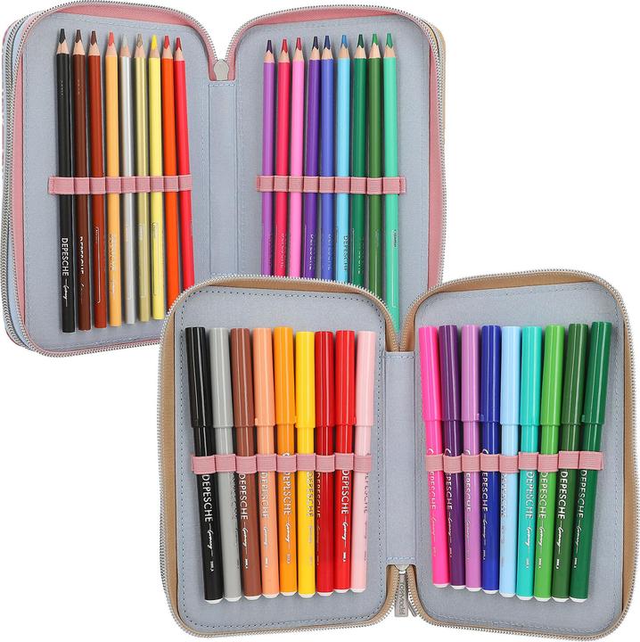 Productafbeelding Magni Depesche TOPModel etui TEAM TEDDY 3 vaks gevuld roze teddy hanger