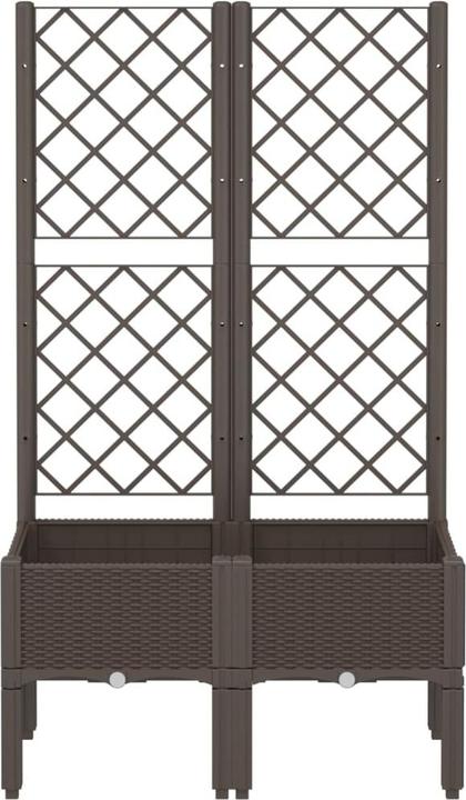 Image du produit vidaXL Bac à plantes avec treillis PP