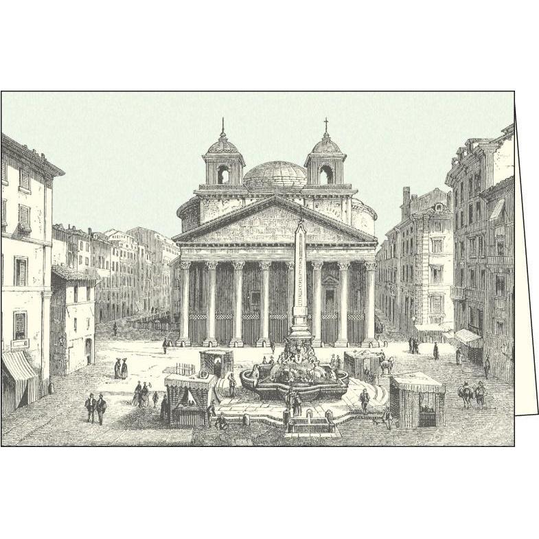 Rossi, Biglietto di auguri + Carta da lettere, Ticket mit Umschlag ITW 001 Roma Piazza della Rotonda
