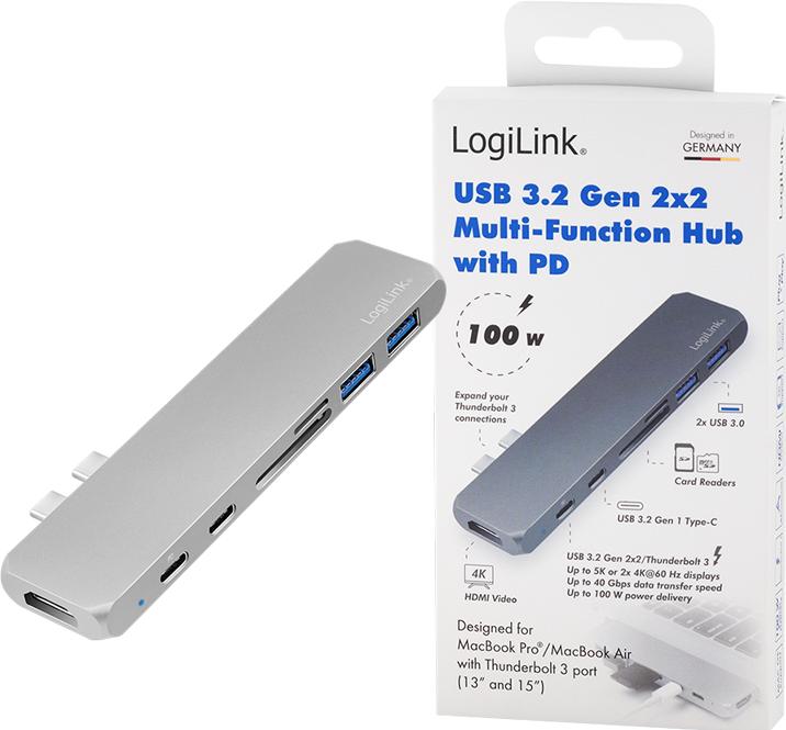 Produktbild LogiLink USB 3.2 (Gen 1) Docking Station (USB-C, 7 Ports)