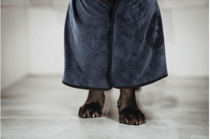 Image du produit Fluffino Peignoir Beige / Bleu, M (M, Peignoir pour chien)