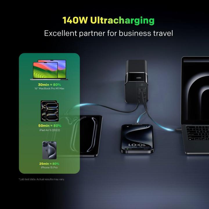 Produktbild Strong S-19 Powerbank Ladegerät mit 140W USB-C Power Delivery 3-Port Schnellladegerät für Laptop, Sm (12000 mAh, 176 W, 37 Wh)