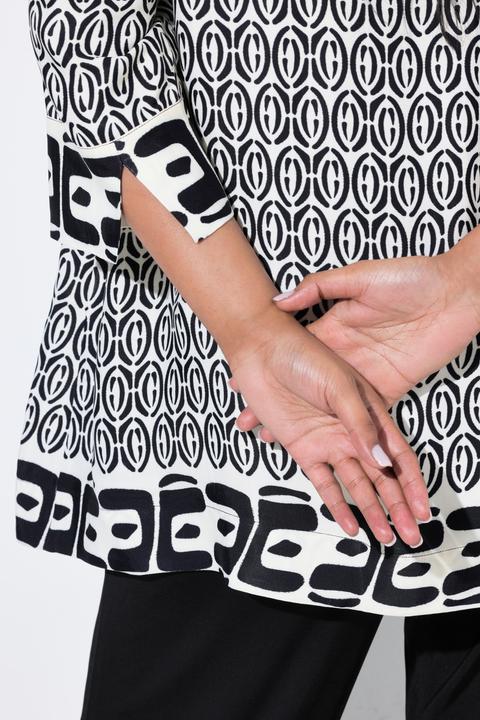 Produktbild Ulla Popken Tunika, A-Linie, Kelchkragen, V-Ausschnitt, 3/4-Arm (50, 52)