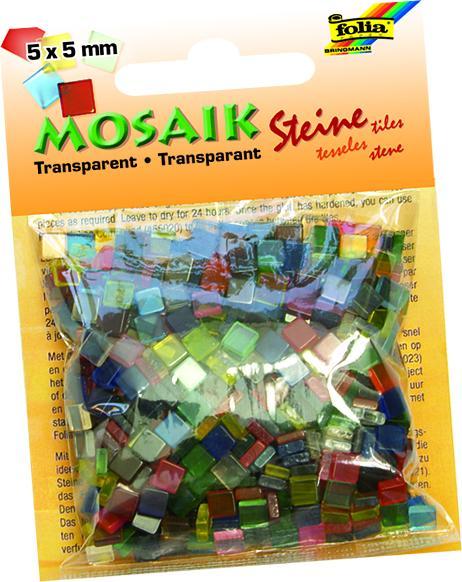 Folia Mosaiksteine TRANSPARENT, 45g, 5x5mm