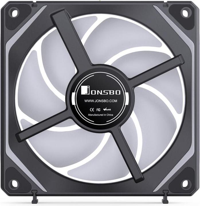 Produktbild Jonsbo ZL-120BR PWM ARGB Lüfter 3er Pack, umgekehrte Ausrichtung - 120mm, schwarz (120 mm, 3 x)