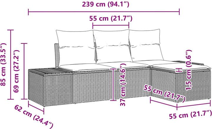 Produktbild vidaXL Outdoor-Sofagarnitur