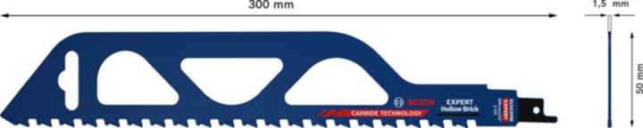 Produktbild Bosch Professional Zubehör EXPERT ‘Hollow Brick’ S 1243 HM Säbelsägeblatt, 1 Stück