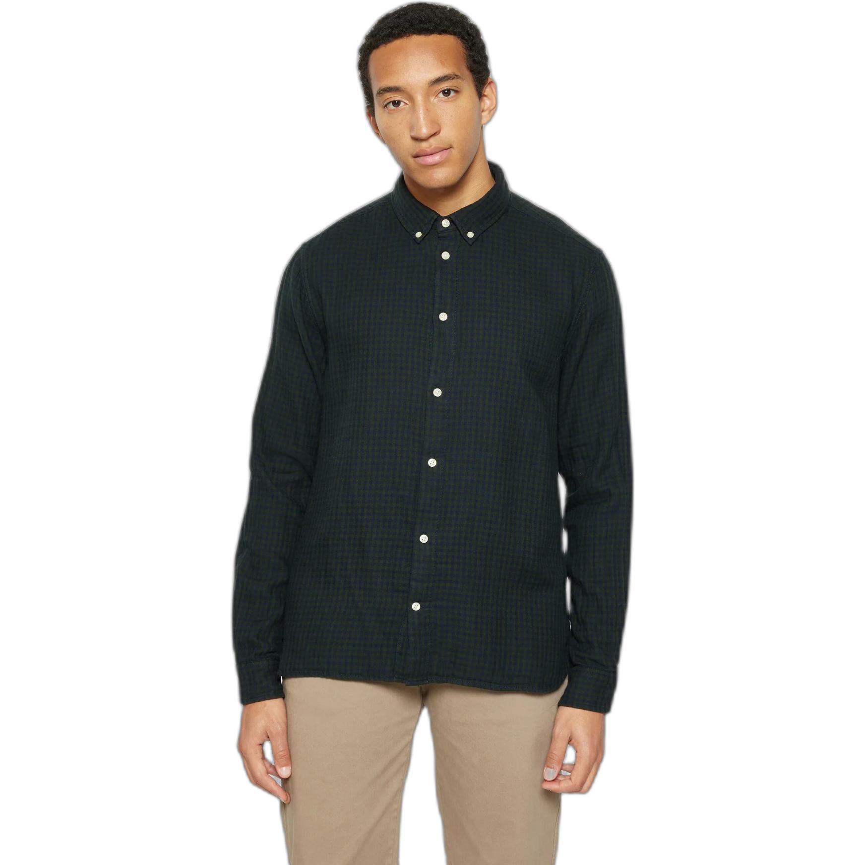 Thumbnail - KnowledgeCotton Apparel, Herren, Hemd, hemd got/vegan, Grün, (S)