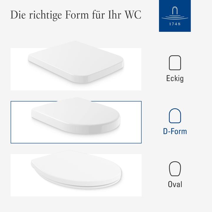 Immagine prodotto Villeroy & Boch Sedile per WC O.novo, con chiusura ammortizzata e sedile rimovibile