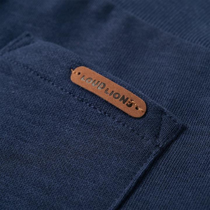 Actual product image VidaXL Children's tracksuit bottoms navy blue melange 128,Material: 92 (128)