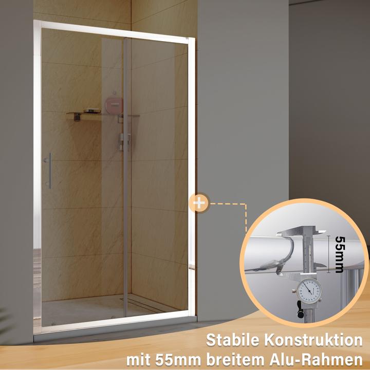 Actual product image SONNI Duschabtrennung Nischentr Duschtren 120 x 185cm Duschtr Glas ESG 5mm (120 cm, 170 cm, 185 cm)
