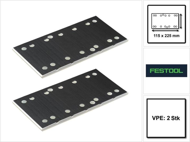 Actual product image Festool Sanding pad SSH STF 115x225/10 2 pieces ( 2x 483679 ) for slider RS 200, Rs 2, RS 100, RS