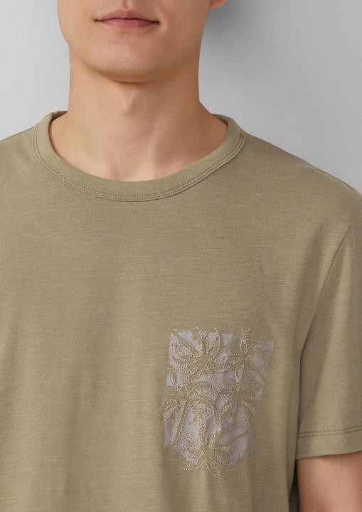 Produktbild S.Oliver T-Shirt Meliertes T-Shirt aus Baumwollmix mit Artwork (XXL)