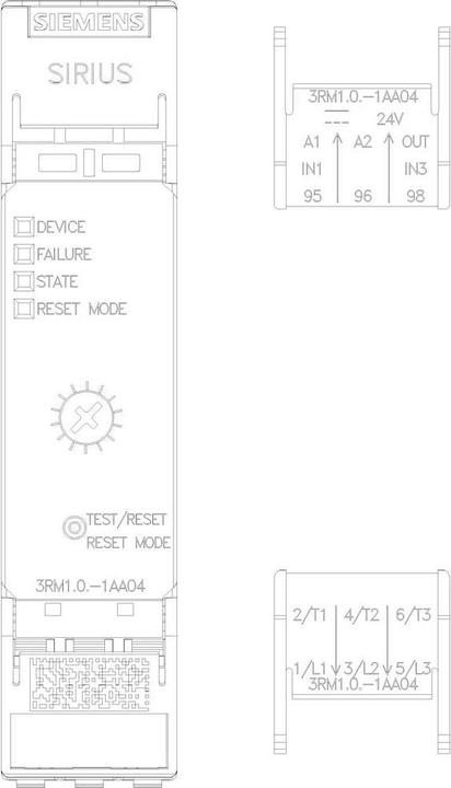 Nährwerte und Zutaten Siemens SIRIUS 3RM1 Motor starter 0.1-0.5A DC