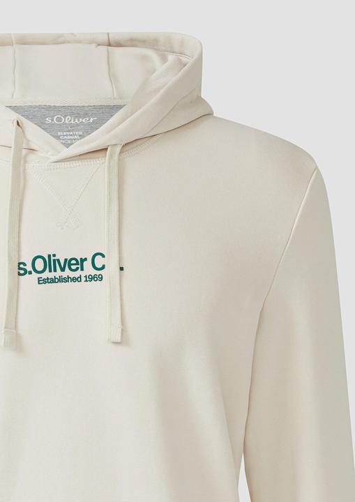 Produktbild s.Oliver Sweatshirt Kapuzenpullover aus Baumwollmix mit Label-Print (M)