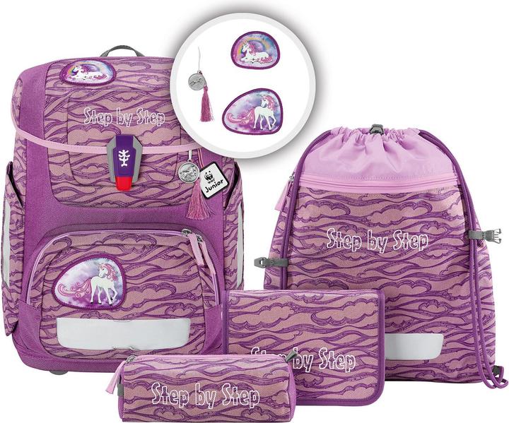 Actual product image Step by Step School desk set CIRCLE Lovely Unicorn (21.50 l)