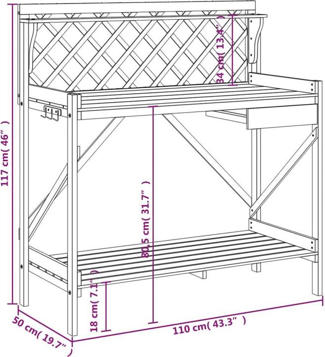 Image du produit vidaXL Pflanztisch