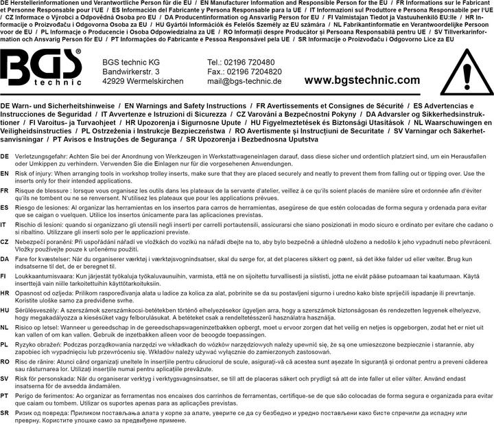 Produktbild BGS Werkstattwageneinlage XL