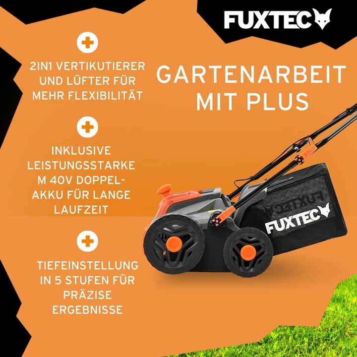 Immagine prodotto Fuxtec 40V Akku-Vertikutierer SET FX-E2VE38SET