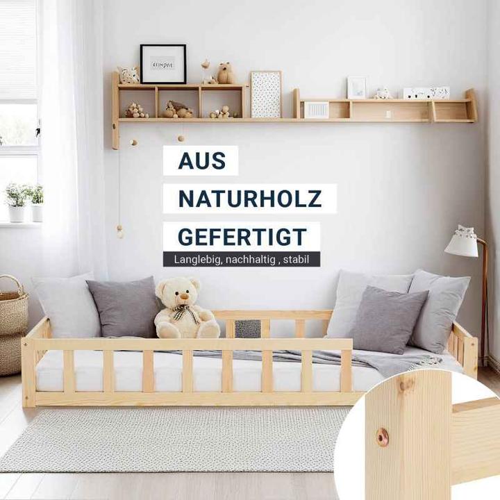 Image du produit Homestyle4u Kinderbett mit Rausfallschutz (90 x 200 cm)