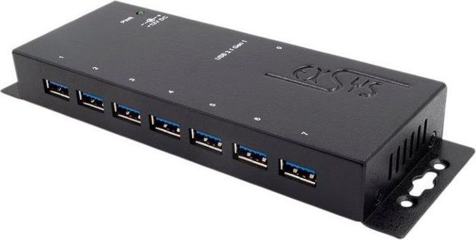 Immagine prodotto Exsys HUB USB 3.2 a 7 porte esterno con alimentatore incluso. alimentatore 12V/3A e cavo USB inclusi (USB-B, 7 porte)