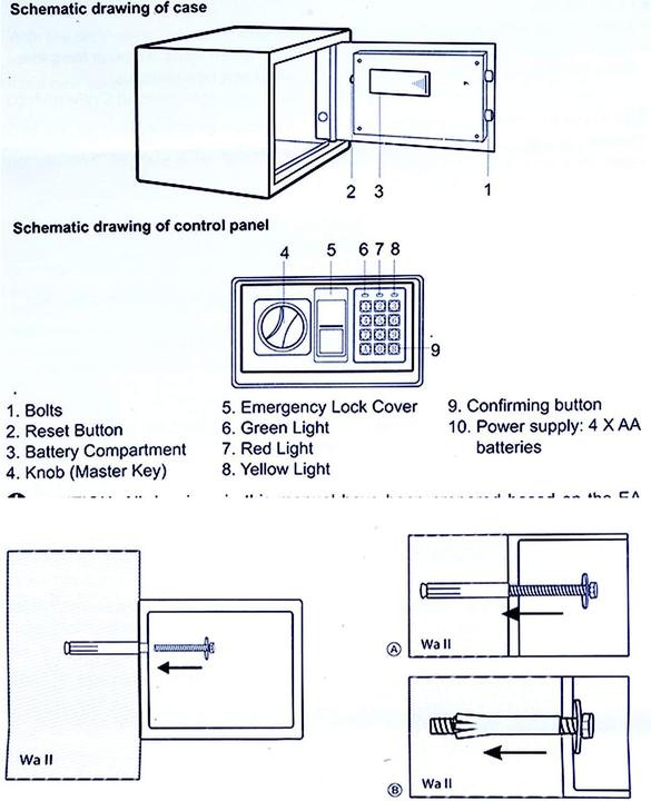 Immagine prodotto Nictemaw Möbeltresor mit Elektronikschloss (6.60 l)