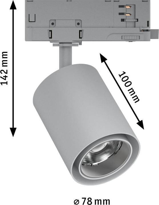 Image du produit Paulmann Spot sur rail à LED PAUL (3000 lm)