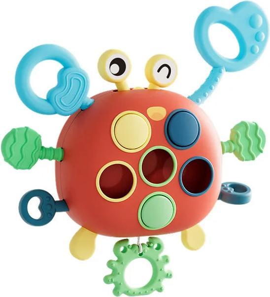 Actual product image Activity Board Crab Fun Pull