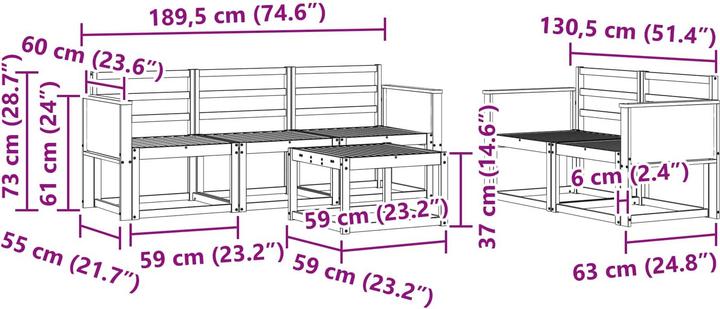 Produktbild vidaXL Outdoor-Sofa