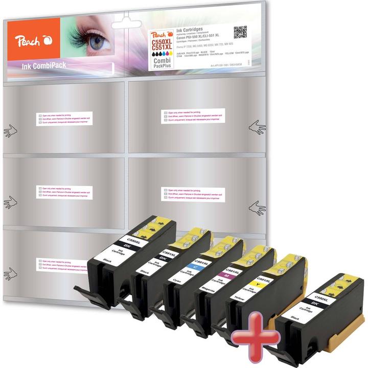 Produktbild Peach CLI-551XL, PGI-550XL Multipack (M, C, Y, PBK, BK)