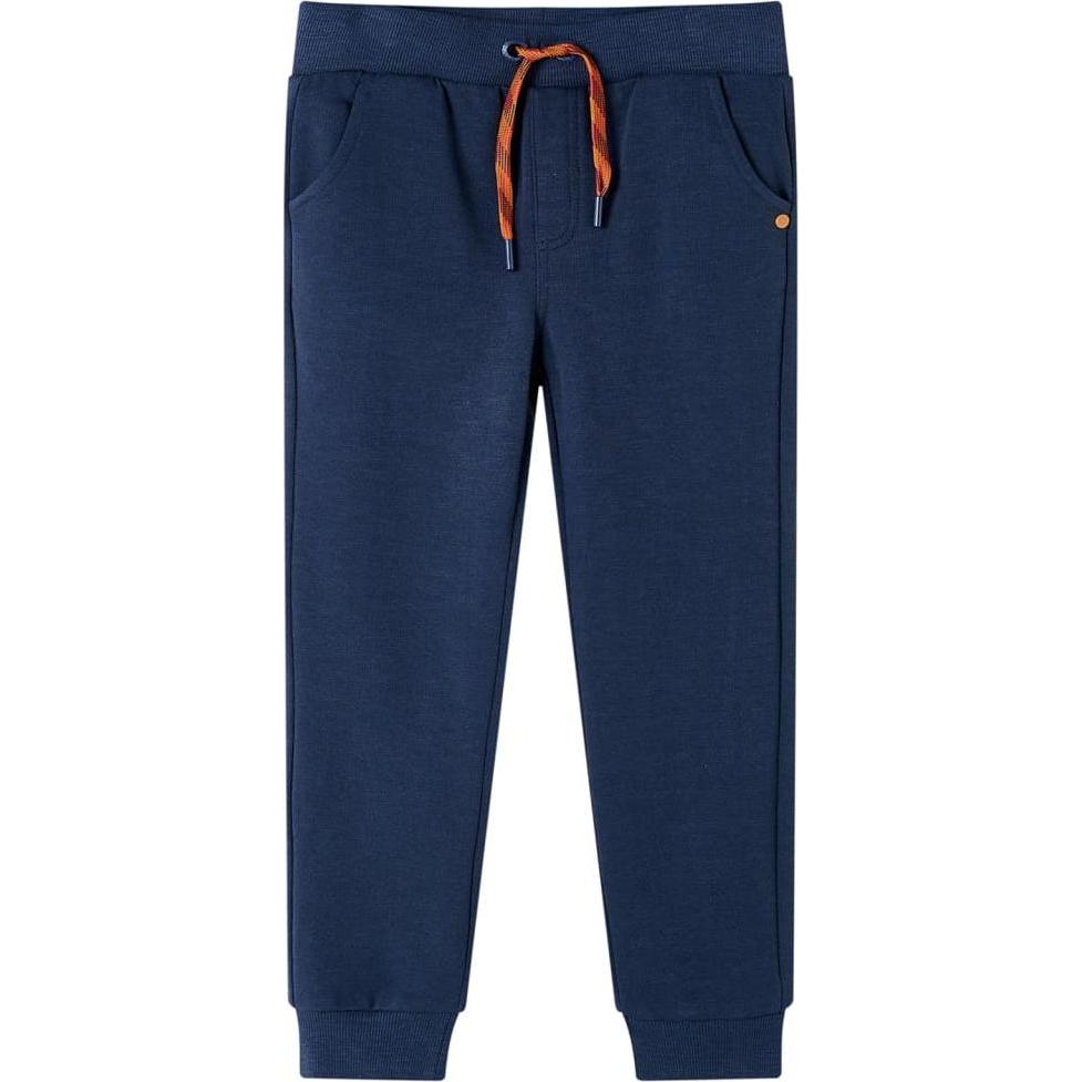 VidaXL, Unisex, Sporthose, Kinder-Trainingshose Marineblau Melange 128,Material: 92 (128), Blau, 128