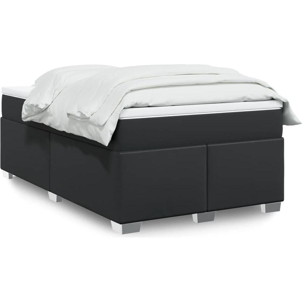 VidaXL, Bett, Bo x springbett mit Matratze 120 x 190 cm Kunstleder (120 x 190 cm)