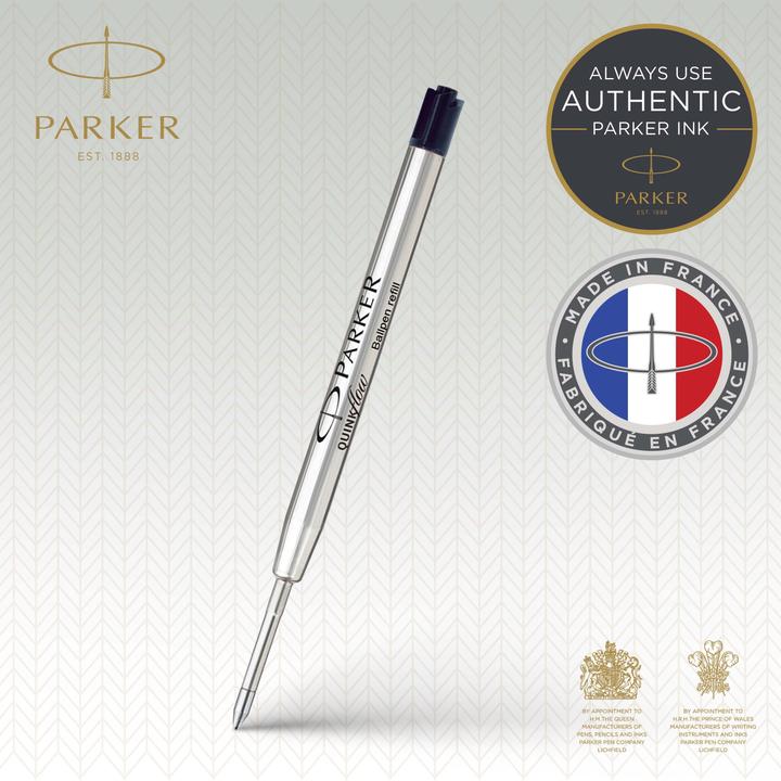 Image du produit Parker Pen QUINKflow recharge biros grande capacité, blister de 3 noirs, largeur de trait : M, temps de (Noir, 3 x)