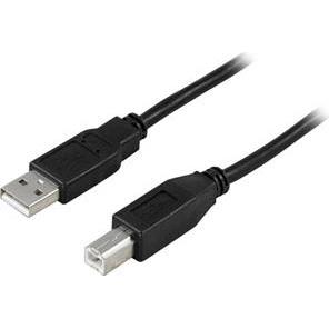 Thumbnail - Deltaco Kbl USB 2.0 A-B 2.0m Typ A ha - B ha svart (2 m, USB 2.0), USB Kabel