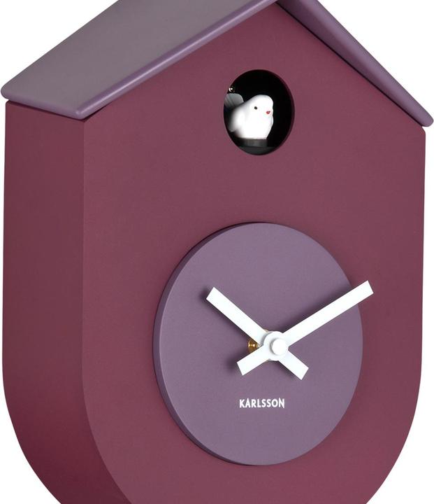 Produktbild Karlsson Wandklok Grato Cuckoo - Donkerpaars - 9.2x17.5x33.2cm - Wandklok Scandinavisch