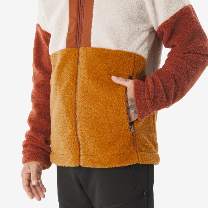 Image du produit Quechua Veste polaire sherpa de randonnée chaude homme, SH900 marron (XXL)