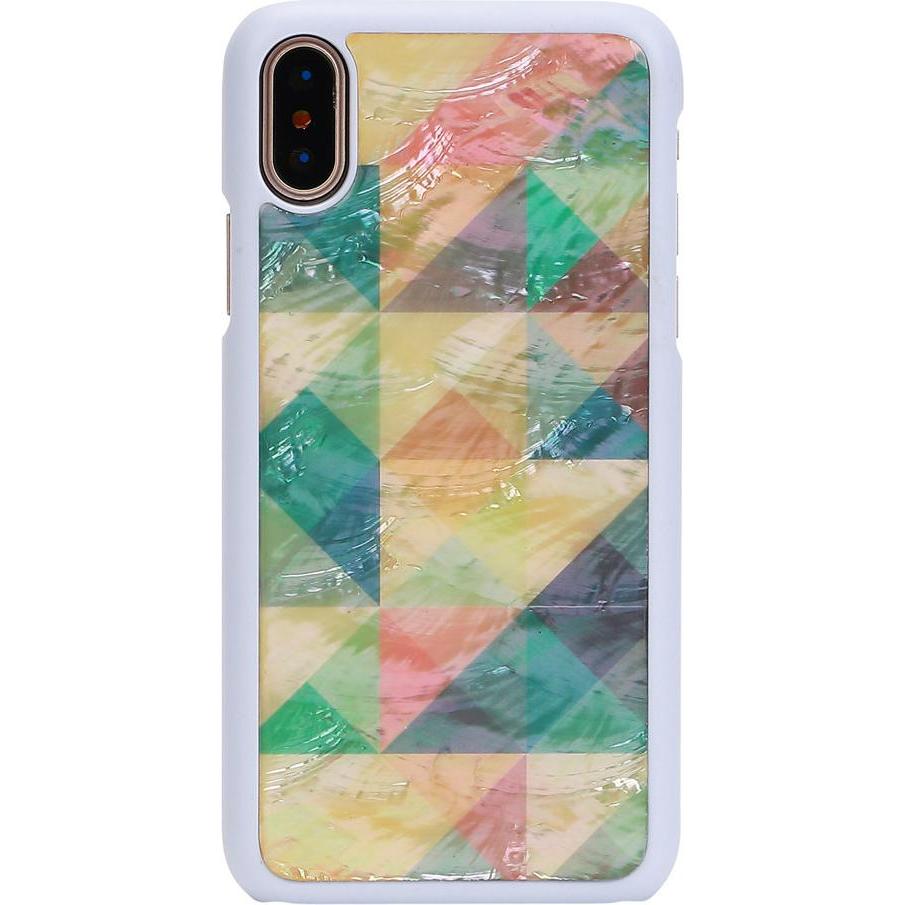 Ikins Custodia per smartphone iPhone XS/S mosaico bianco (Apple iPhone XS), Cover smartphone, Bianco