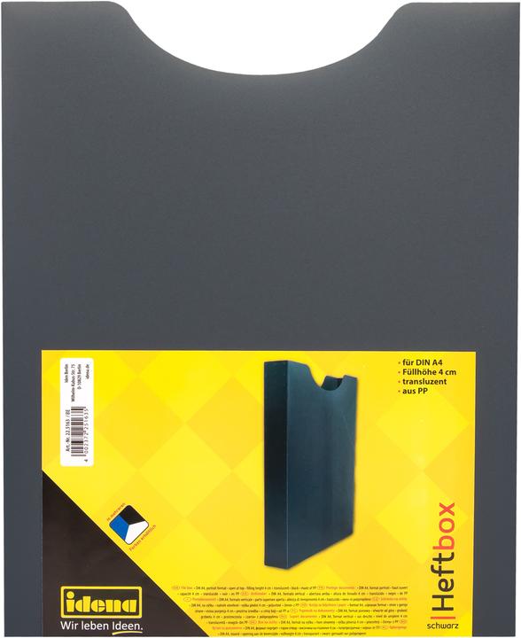 Produktbild Idena Heftbox A4 hoch PP transluzent schwarz (A4, 1 x)