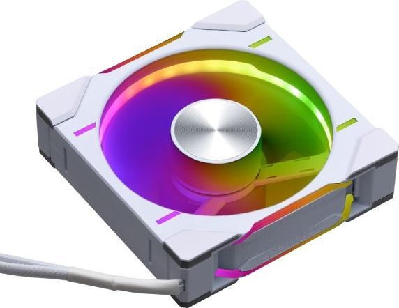 Actual product image Phanteks D30 PWM Regular Airflow D-RGB Fan, 3-pack - 120mm, white (120 mm, 3 x)