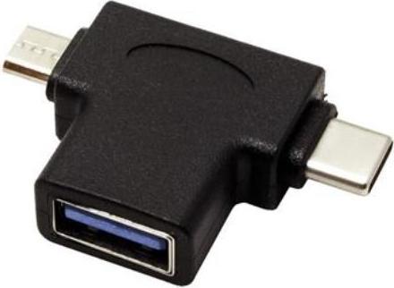 Produktbild PremiumCord AdaptÃ©r USB-A na USB-C + micro USB-B (USB 2.0, USB 3.1, 4.50 W)