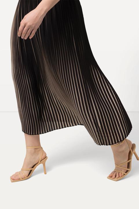 Image du produit Ulla Popken Jupe plissée bicolore, taille élastique (56)