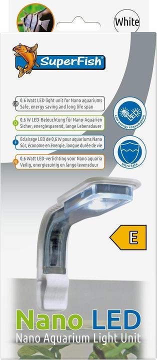 Image du produit SuperFish Lampe d'aquarium Nano Led Blanc, Type de produit (LED, 0.60 W)