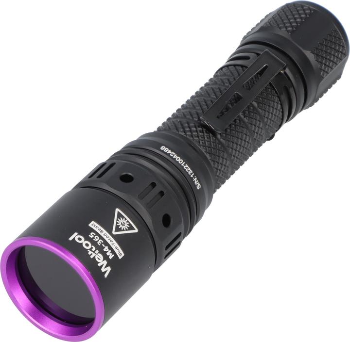Weltool M4 UV-Taschenlampe, 365nm, professionelle UV-Lampe, wiederaufladbar