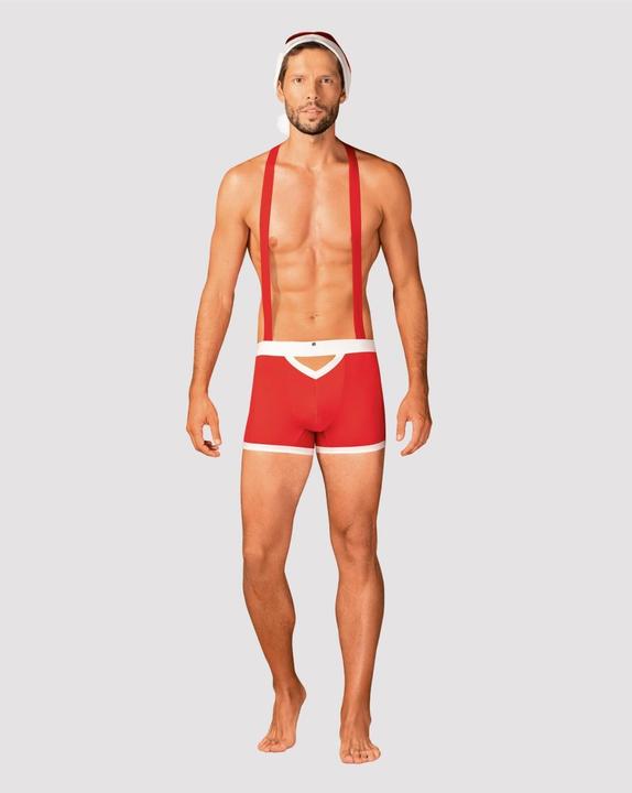 Actual product image Obsessive Mister Claus Boxershorts mit Hosenträger und Mütze (XXL, 3XL)