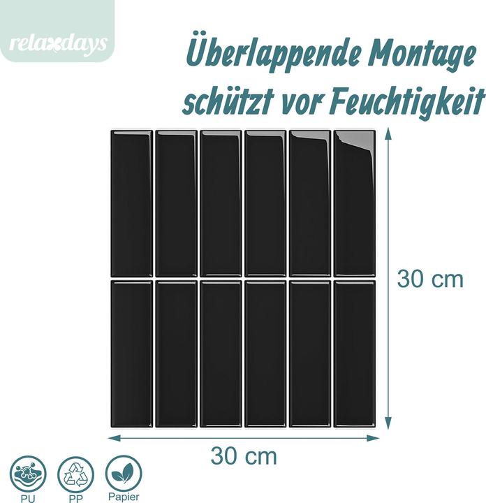 Image du produit Relaxdays dalles adhésives (30 x 30 cm)