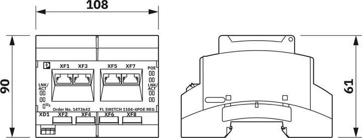 Image du produit Phoenix Contact Commutateur PHOE Ethernet industriel (8 ports)